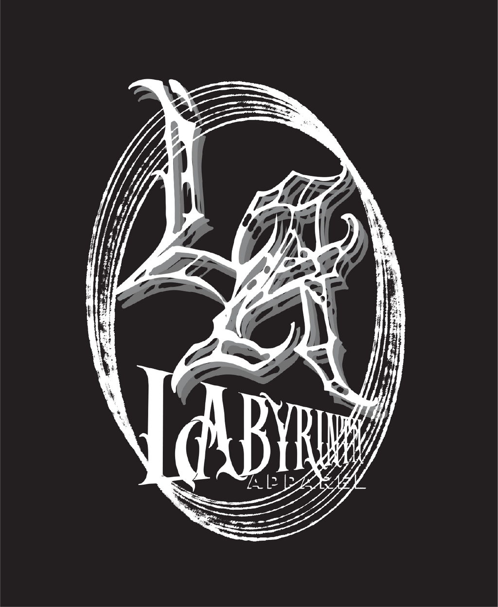 LABYRINTH SCRATCHED - BLACK TEE