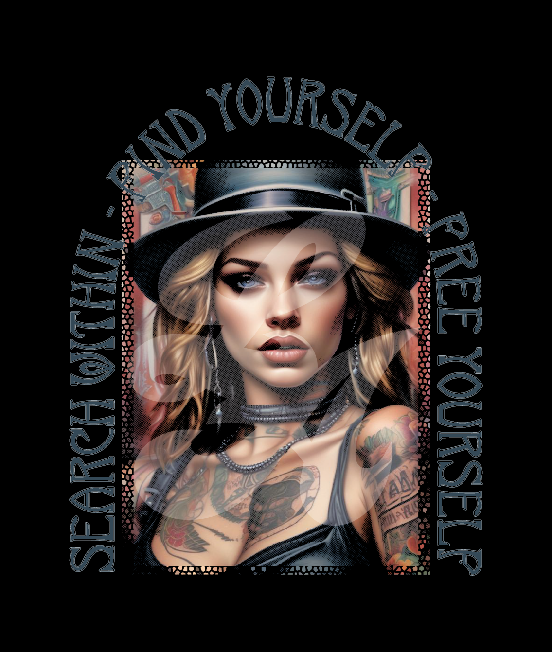 FIND YOURSELF FREE YOURSELF - BLACK TEE