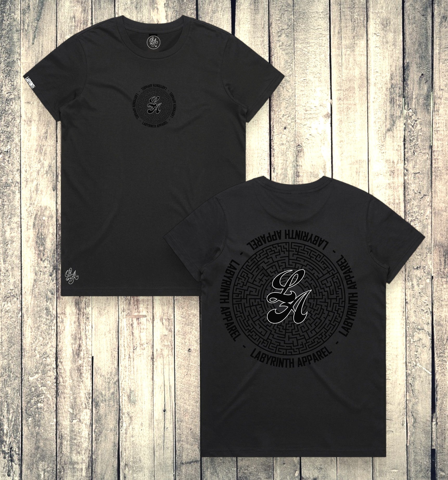 OG MAZE - BLACK ON BLACK - BLACK TEE