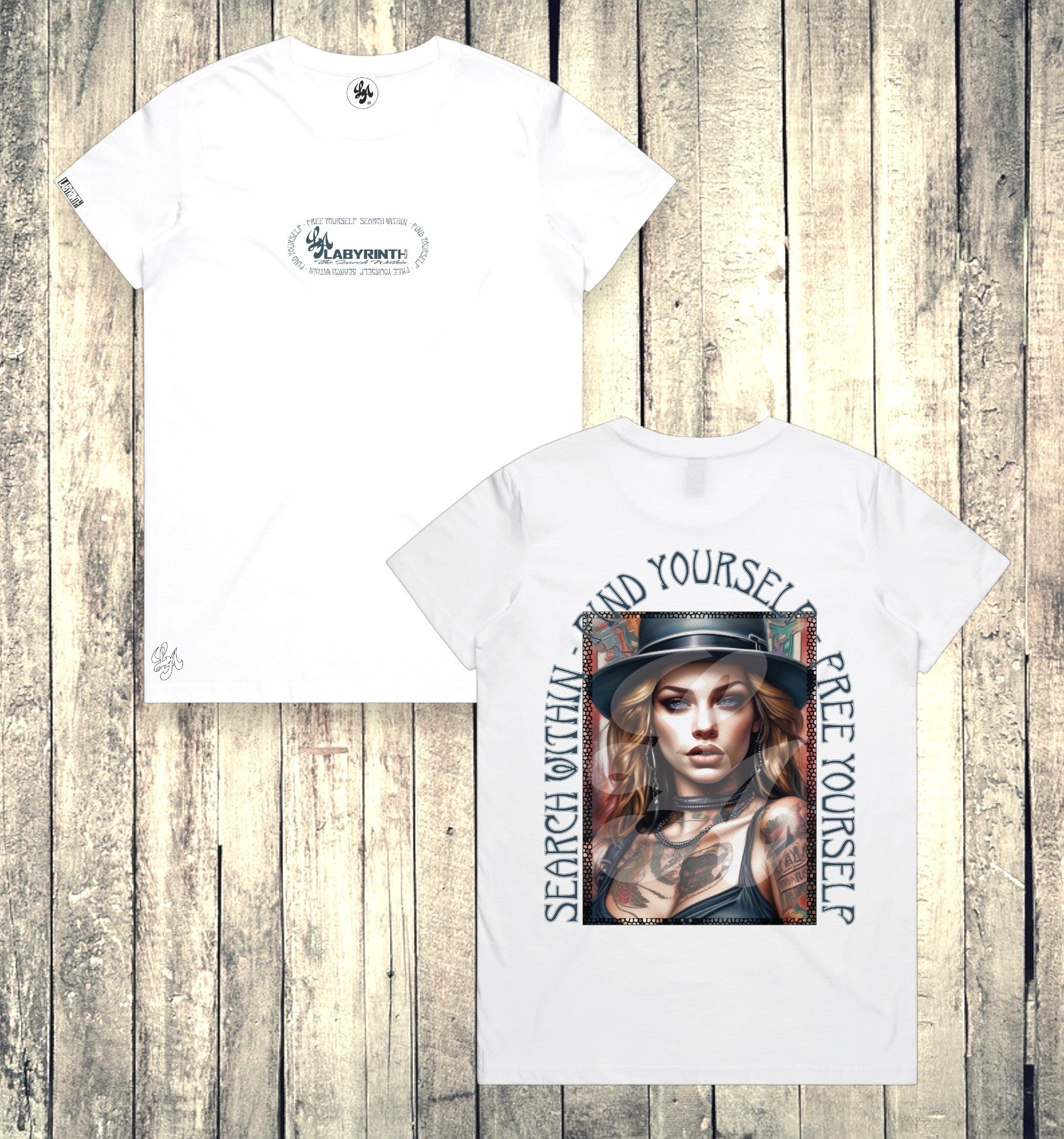 FIND YOURSELF FREE YOURSELF - WHITE TEE