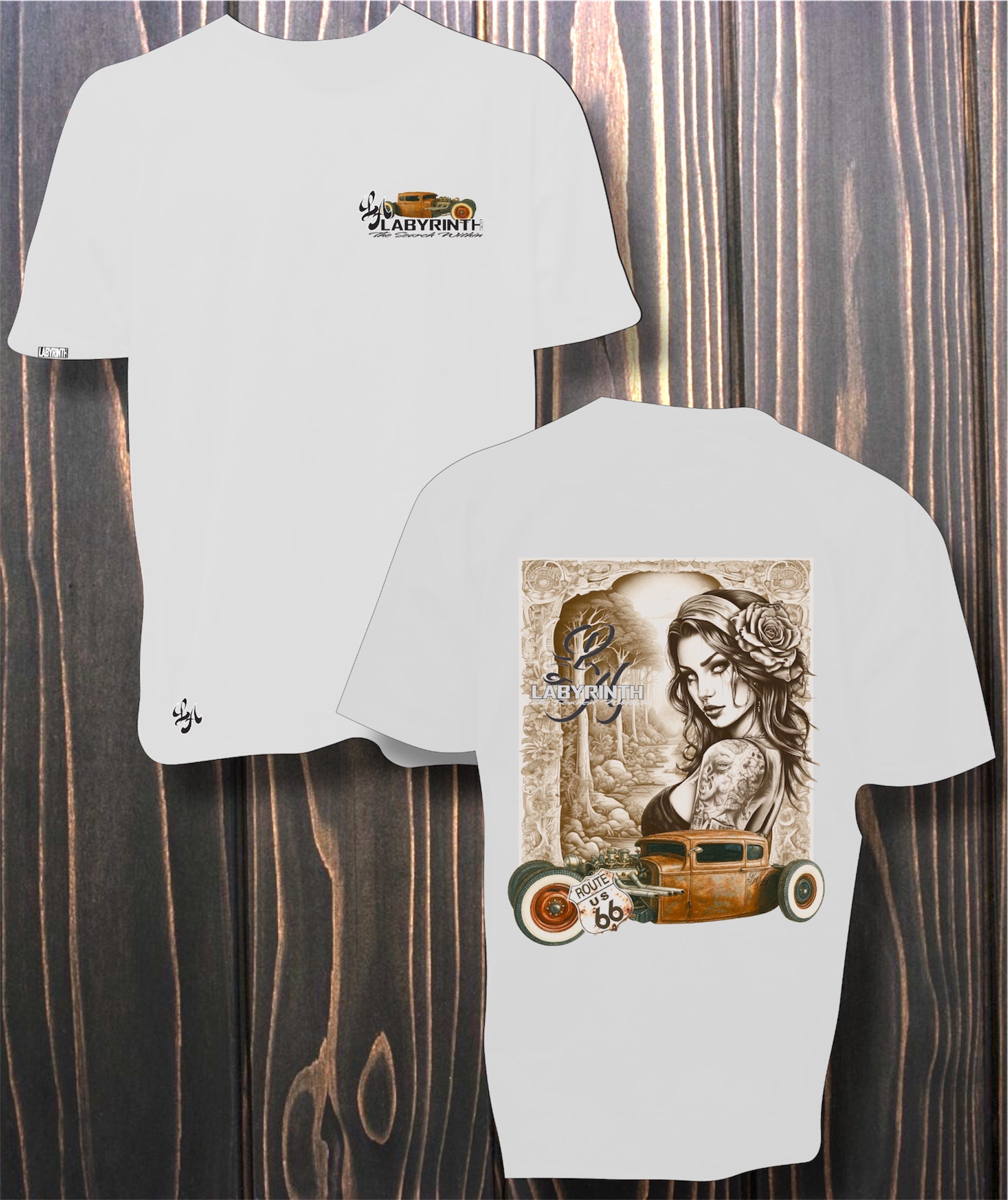 HOT ROD GIRL - WHITE TEE