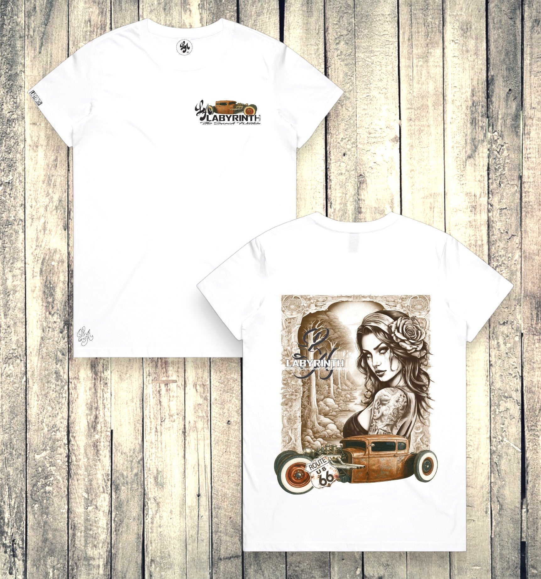 HOT ROD GIRL - WHITE TEE