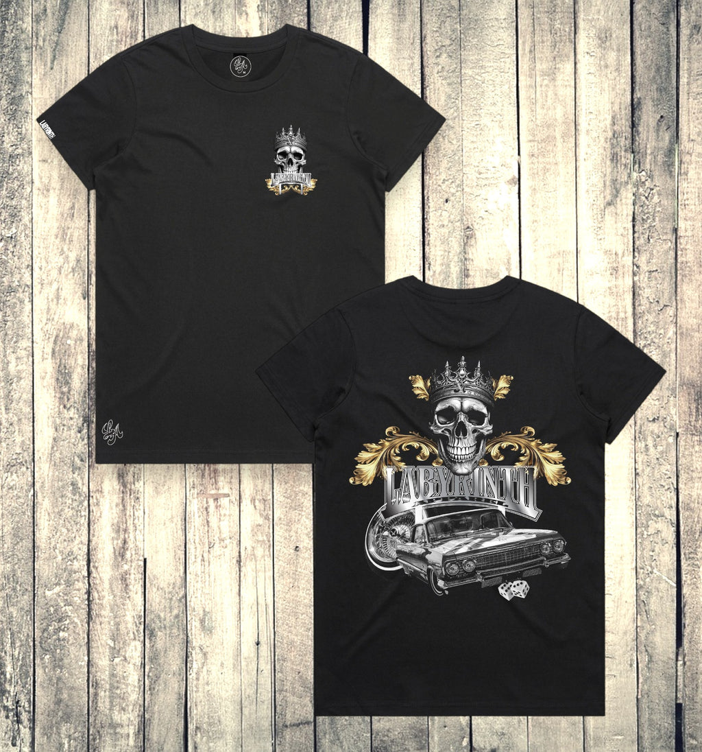 KING TRE LOWRIDER - BLACK TEE