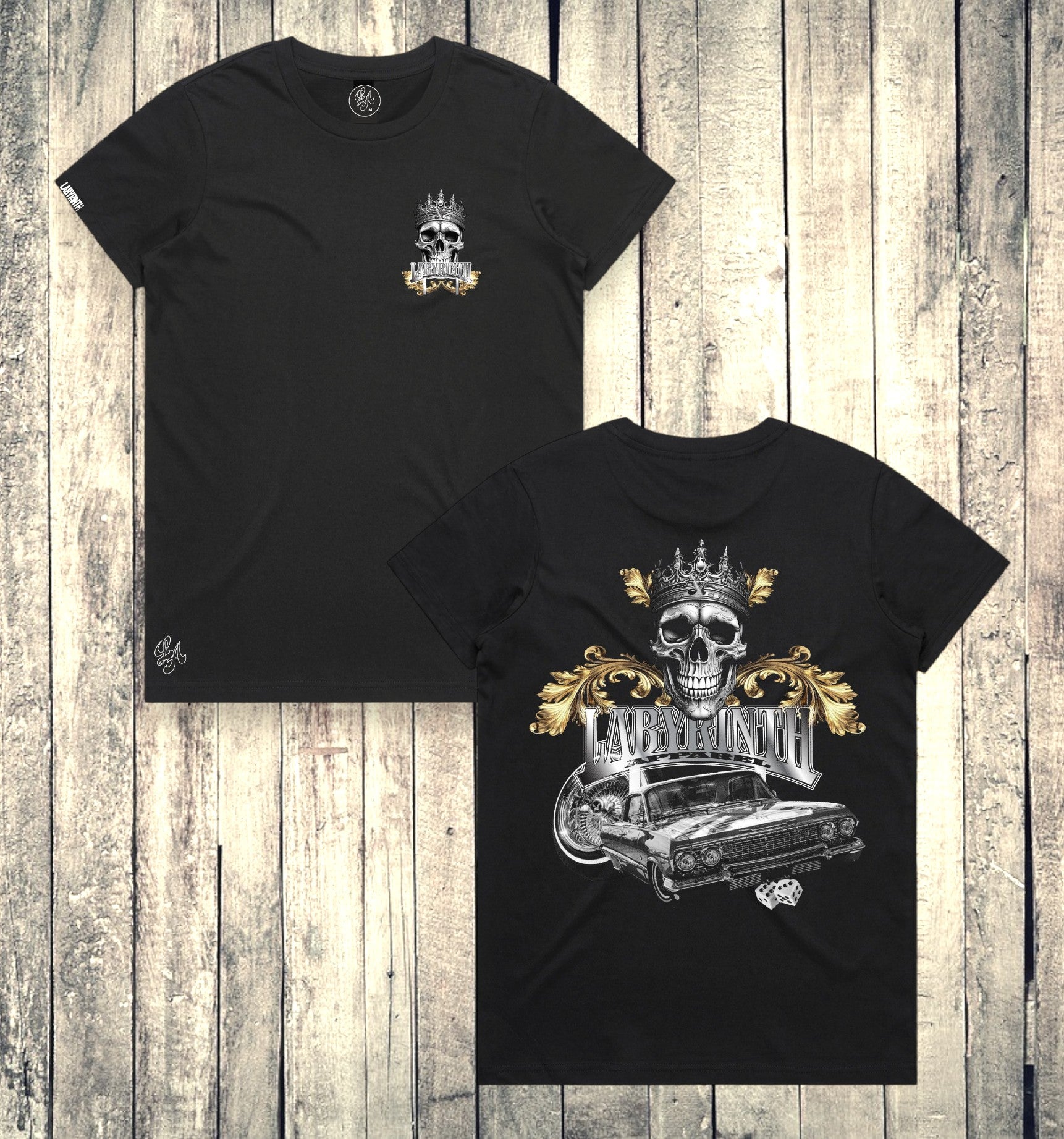 KING TRE LOWRIDER - BLACK TEE