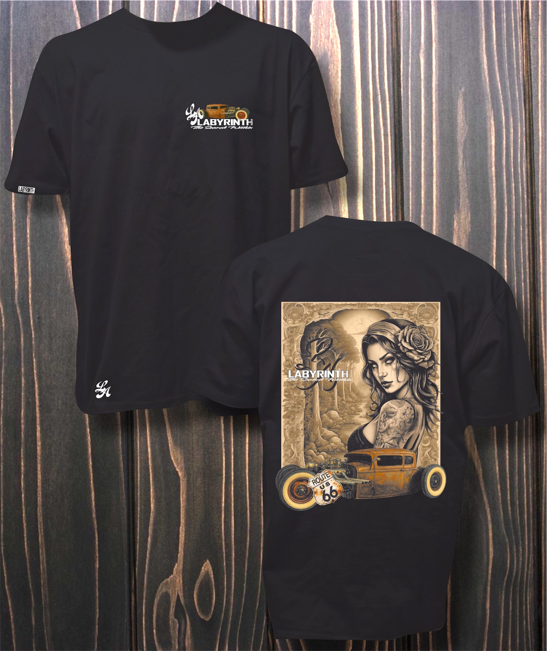 HOT ROD GIRL - BLACK TEE