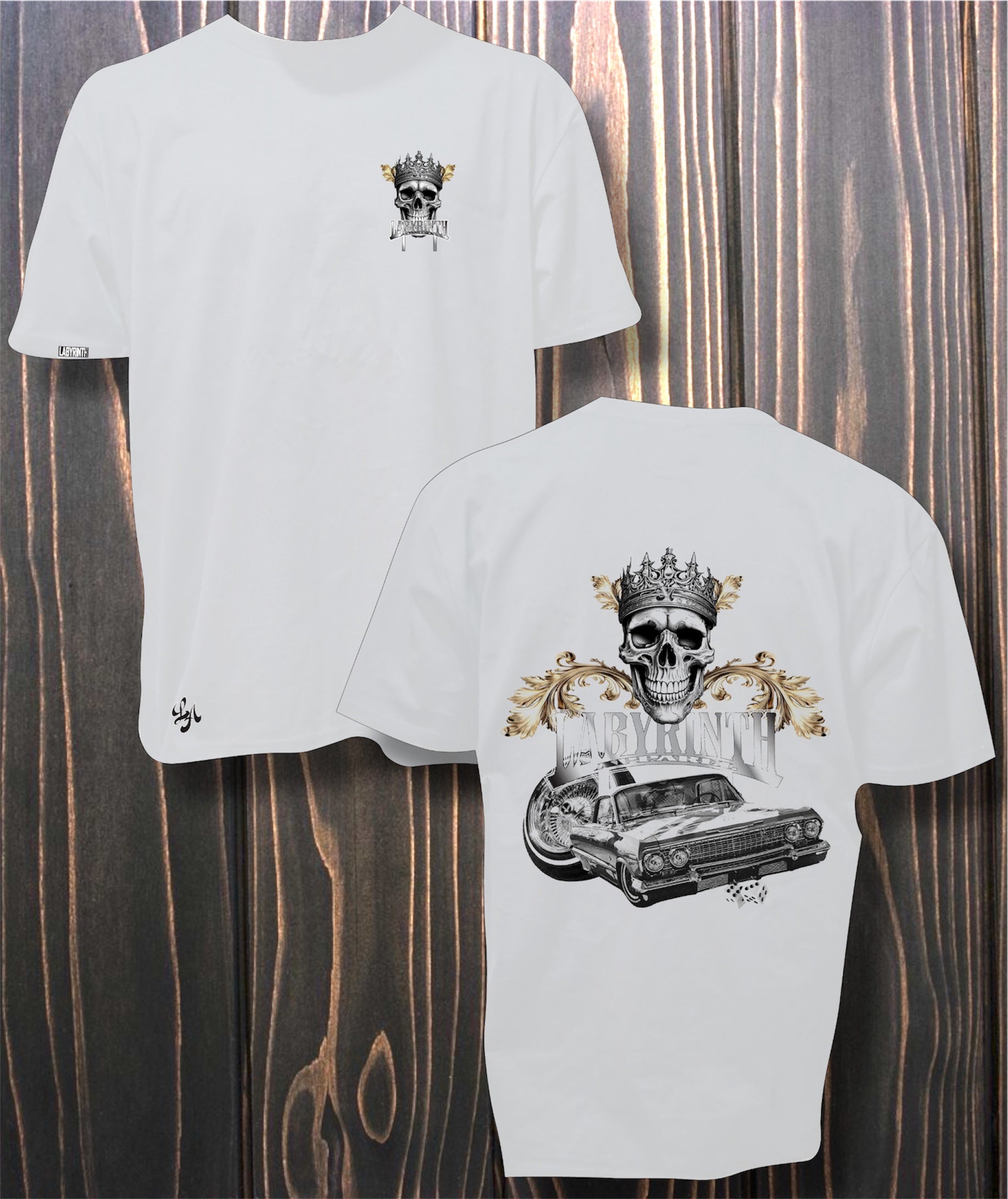 KING TRE LOWRIDER - WHITE TEE