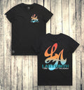 BLUE/ORANGE AMAZED - BLACK TEE